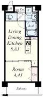 ラ グリシーヌ【4階】の間取り