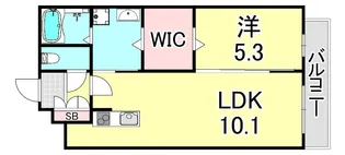 1LDKの間取り画像