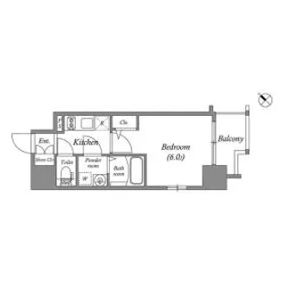 エスリード大阪ドームCERCA【10階】の間取り