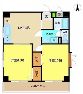 兵庫県神戸市東灘区本山南町8丁目【マンション】の間取り