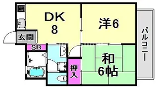 兵庫県西宮市津門大箇町【マンション】の間取り