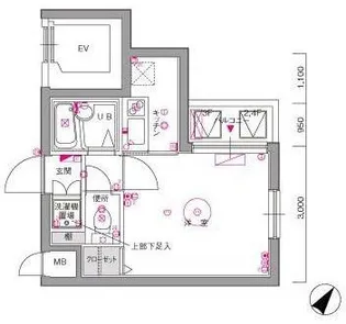 ル・リオン目黒Ⅰ【2階】の間取り