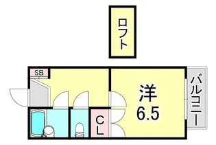 兵庫県西宮市上之町【アパート】の間取り