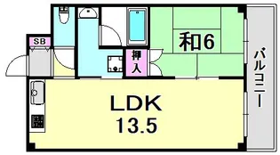 兵庫県西宮市獅子ケ口町【マンション】の間取り
