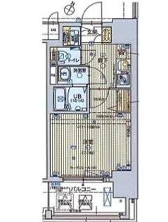 大阪府大阪市西区川口3丁目【マンション】の間取り