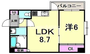 兵庫県神戸市中央区浜辺通3丁目【マンション】の間取り