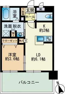 サニークレスト東比恵【8階】の間取り