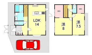兵庫県西宮市柳本町【一戸建】の間取り