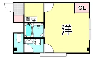 LakiaApartment夙川【2階】の間取り