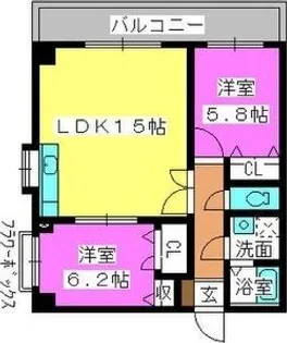 ジェネシス竹下【3階】の間取り