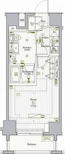 PREMIUM CUBE G 駒沢大学【14階】の間取り