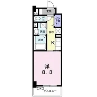 ミルト熊野【1階】の間取り
