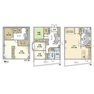 兵庫県芦屋市岩園町【一戸建】の間取り