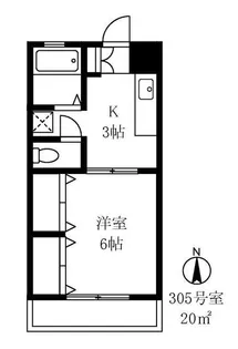 道間マンション【3階】の間取り