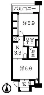 シティコート目黒3号棟【5階】の間取り