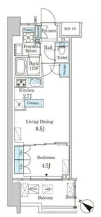 レガシス中目黒【2階】の間取り