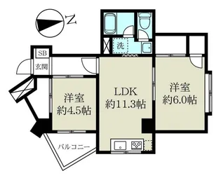 目黒ハイホーム【4階】の間取り
