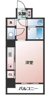 大阪府大阪市中央区東平1丁目【マンション】の間取り