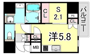 大阪府大阪市西区立売堀5丁目【マンション】の間取り