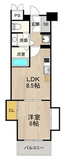 CITY SPIRE桜川Ⅱ【5階】の間取り