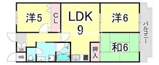 ヴィラ浜甲子園【1階】の間取り