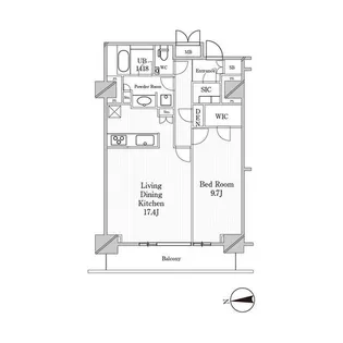 JP noie 恵比寿西【5階】の間取り