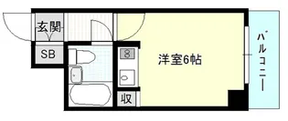 グラシア松屋町(旧:ミフネセントラルベア島之内)【4階】の間取り