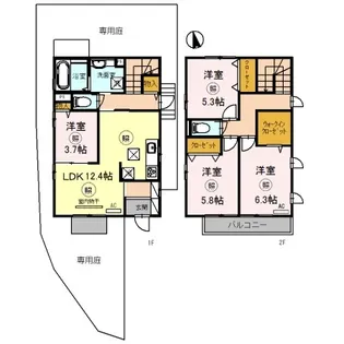 兵庫県神戸市西区玉津町高津橋【一戸建】の間取り