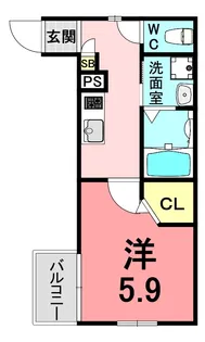 兵庫県神戸市東灘区青木5丁目【アパート】の間取り