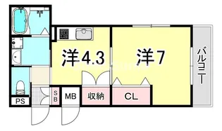 兵庫県尼崎市立花町4丁目【アパート】の間取り