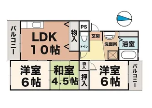 ランベール池北【1階】の間取り