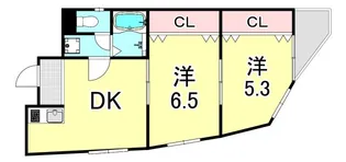 ベルエアー御影Ⅱ【4階】の間取り