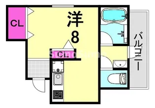 兵庫県西宮市甲子園七番町【アパート】の間取り