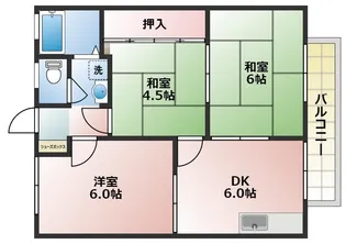 ハイツタケナカB棟【2階】の間取り