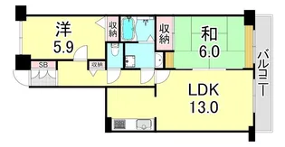 デメテル高取台【5階】の間取り