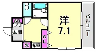 兵庫県神戸市中央区下山手通8丁目【マンション】の間取り