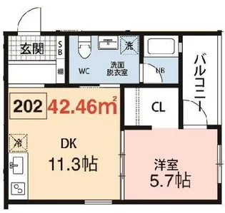 ミモザ神宮前【2階】の間取り