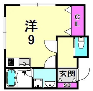 ニューコーベビル【4階】の間取り
