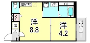 兵庫県神戸市長田区浪松町5丁目【マンション】の間取り