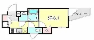 ララプレイス難波シエール【13階】の間取り