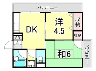 シェリル塚口【2階】の間取り