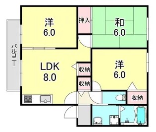 プランドールMITANI【2階】の間取り