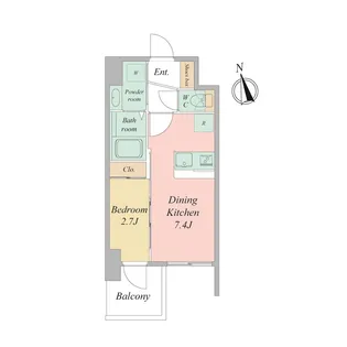 セレニテ日本橋エクラ【14階】の間取り