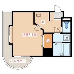 福岡県福岡市中央区今泉1丁目【マンション】の間取り