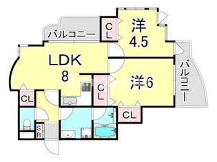 兵庫県西宮市甲子園網引町【マンション】の間取り