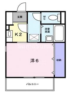 1Kの間取り画像