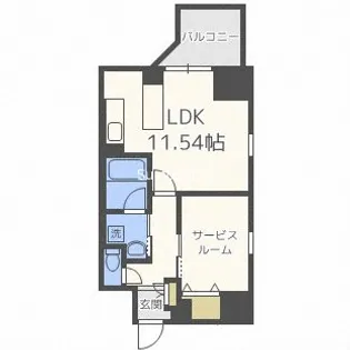 大阪府大阪市中央区材木町【マンション】の間取り