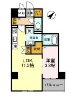 大阪府大阪市西区千代崎1丁目【マンション】の間取り