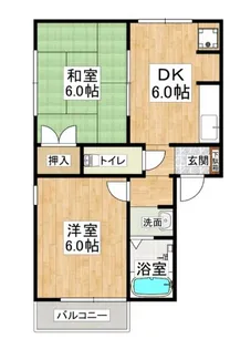 セジュール楠谷【1階】の間取り