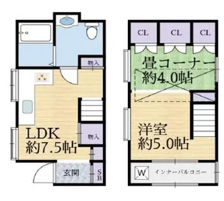 兵庫県神戸市長田区真野町【一戸建】の間取り